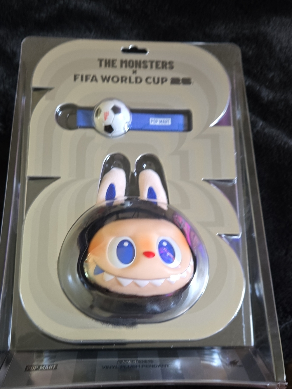 The Monsters FIFA World Cup 26 Bunny Figure - Black & Blue